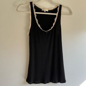 SOLD on Mercari VS Lace Trim Ripped Tank Top
